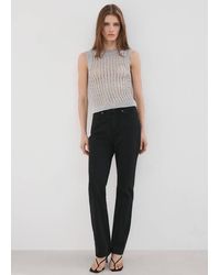 Mango - Openwork Knit Top - Lyst
