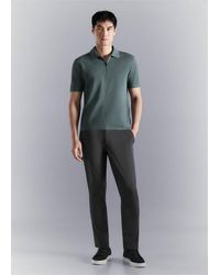 Mango - Comfort Stretch Zip Polo - Lyst