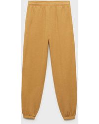 Mango - Heather Fleece Cotton Trousers - Lyst