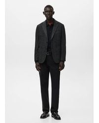 Mango - Slim Fit Wool Blend Blazer - Lyst