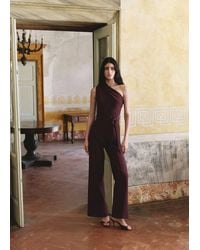 Mango - Asymmetric Belt Jumpsuit - Lyst