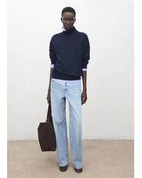 Mango - Draped Turtleneck Sweater - Lyst