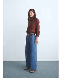 Mango - Wide Leg Jeans With Pockets - Lyst