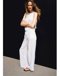 Mango - Bambula Tie Top - Lyst