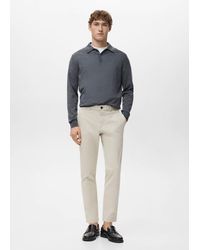 Mango - Prato Slim Fit Cropped Chinos - Lyst