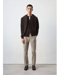 Mango - 100% Wool Fine-Knit Cardigan - Lyst