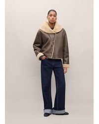 MANGO TEEN - Double-Face Shearling Coat - Lyst