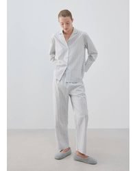 Mango - Striped Cotton Shirt - Lyst