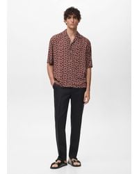 Mango - Camicia Regular-Fit Fluida Stampata Ciliegia - Lyst