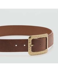 Mango - Square Buckle Belt - Lyst