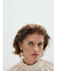 Mango - Long Stone Earrings - Lyst