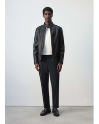 Mango - Zip-Up Faux-Leather Jacket - Lyst