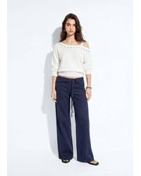 MANGO TEEN - Asymmetrical Jersey With Eyelet Detail - Lyst