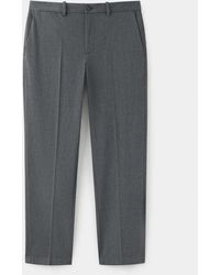 Mango - Bologna Cropped Slim-Fit Trousers - Lyst