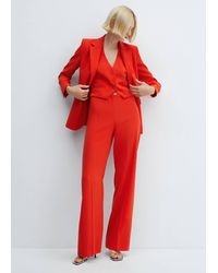 Mango - Straight-fit Suit Jacket Coral - Lyst