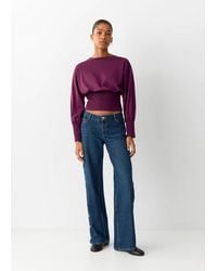 MANGO TEEN - Cotton T-Shirt With Gathered Details - Lyst