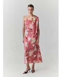 Mango - Asymmetrical Floral-Print Dress - Lyst