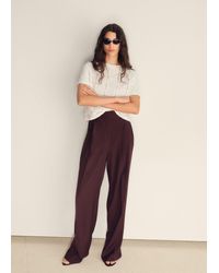 Mango - T-Shirt Détails Brodés Blanc Cassé - Lyst