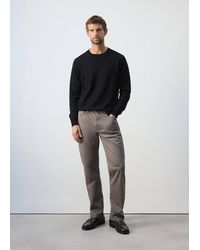 Mango - Regular-Fit Cotton Trousers - Lyst