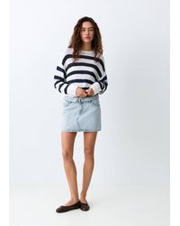 MANGO TEEN - Denim Skirt With Turn-Up Detail - Lyst