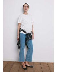 Mango - Maternity Flared Cropped Jeans - Lyst