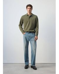 Mango - Regular Fit Polo-Neck Sweatshirt - Lyst