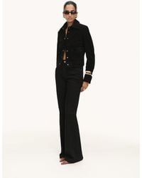 Mango - Suede Leather Jacket With Buttons - Lyst