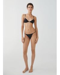 Mango - Metallic-detail Bikini Top - Lyst