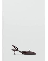 Mango - Kitten Heel Patent Leather Shoe - Lyst