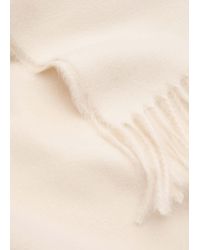 Mango - Écharpe À Franges Écru - Lyst