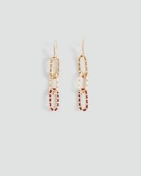 MANGO TEEN - Beaded Link Earrings - Lyst