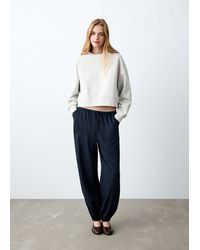 MANGO TEEN - Cropped Cotton Sweatshirt - Lyst