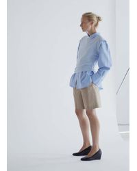 Mango - Straight-Fit High-Waist Bermuda Shorts - Lyst