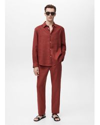 Mango - Hemd Aus 100 Leinen Mit Tasche - Lyst