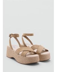 MANGO TEEN - Platform Sandals With Crossed Straps - Lyst