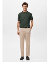 Mango - Cotton Fine-Knit T-Shirt - Lyst