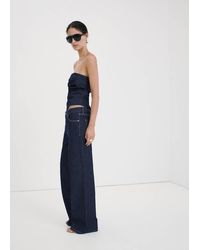 Mango - Straight Striped Jeans - Lyst