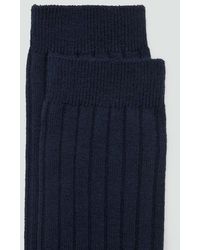 Mango - Ribbed Wool Blend Socks - Lyst