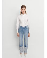 Mango - Turned-up Straight Jeans Medium - Lyst