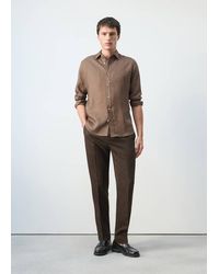 Mango - Regular-Fit 100% Linen Shirt - Lyst