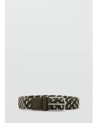 Mango - Braided Elastic Coloured Belt - Lyst