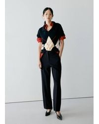 Mango - Straight Mid-Rise Trousers - Lyst