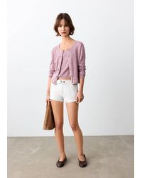 MANGO TEEN - Mini Shorts With Stitching Detail - Lyst