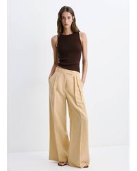 Mango - Fine Knit Boat Neck Top - Lyst