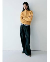 Mango - High Neck Sweater With Zip - Lyst