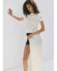 Mango - Pull En Crochet Semi-Transparent À Fleurs Blanc - Lyst