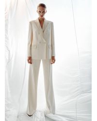 Mango - Topstitched Blazer With Lapels - Lyst