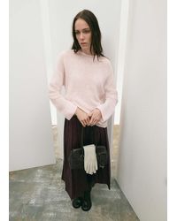 Mango - Faux-Leather Godet Skirt - Lyst