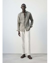 Mango - 100% Linen Slim-Fit Shirt - Lyst