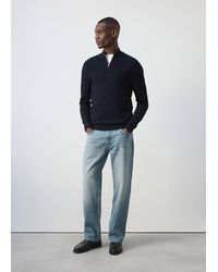 Mango - Jeans Moby Relaxed-Fit Lavaggio Chiaro Blu Medio Vintage - Lyst